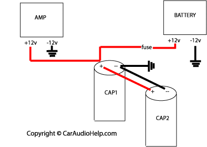 Car Audio Capacitor Installation Two Capacitors